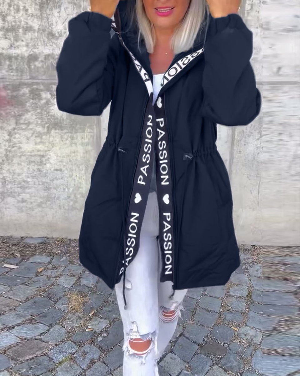 Camila | Midi-Parka mit Kapuze und Kordelzug