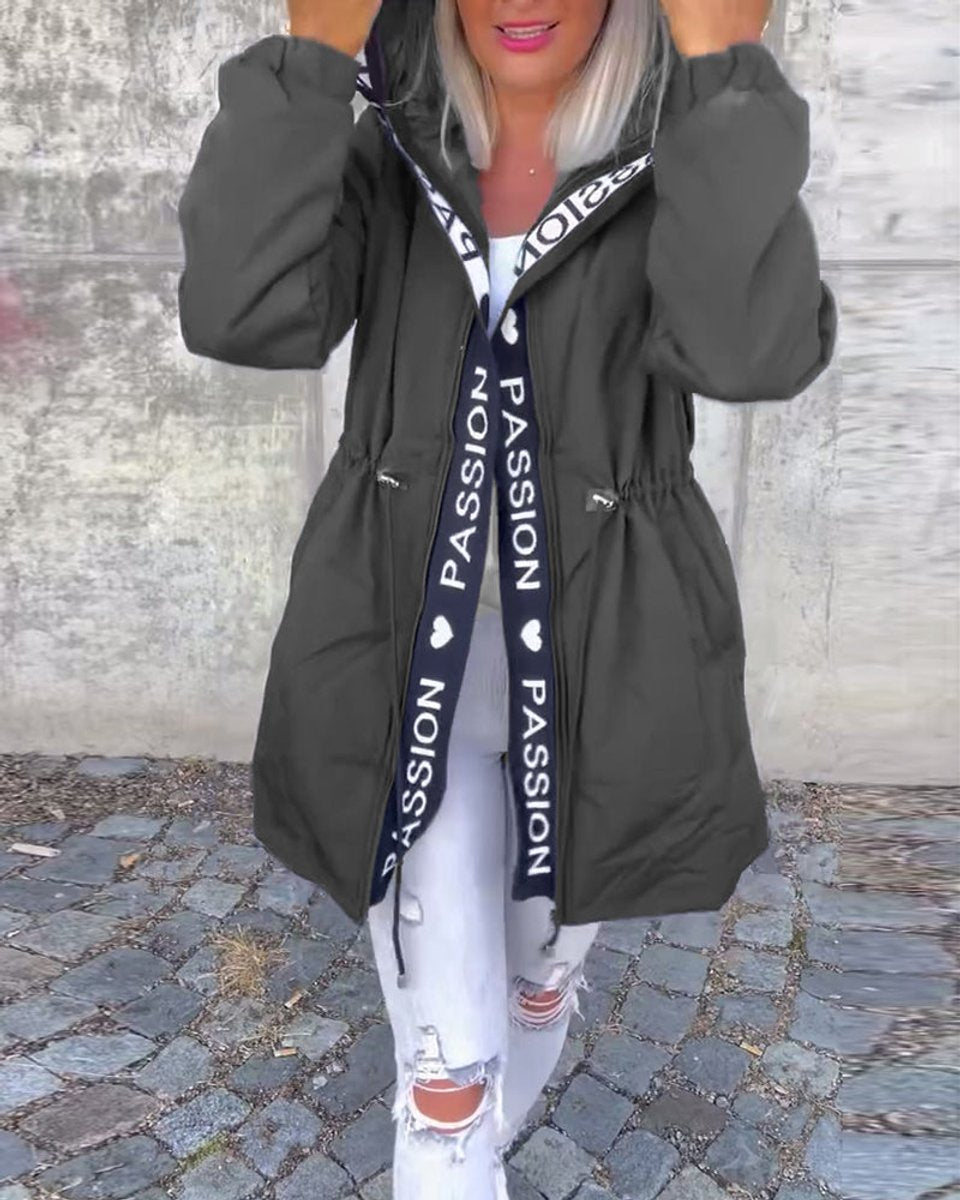 Camila | Midi-Parka mit Kapuze und Kordelzug