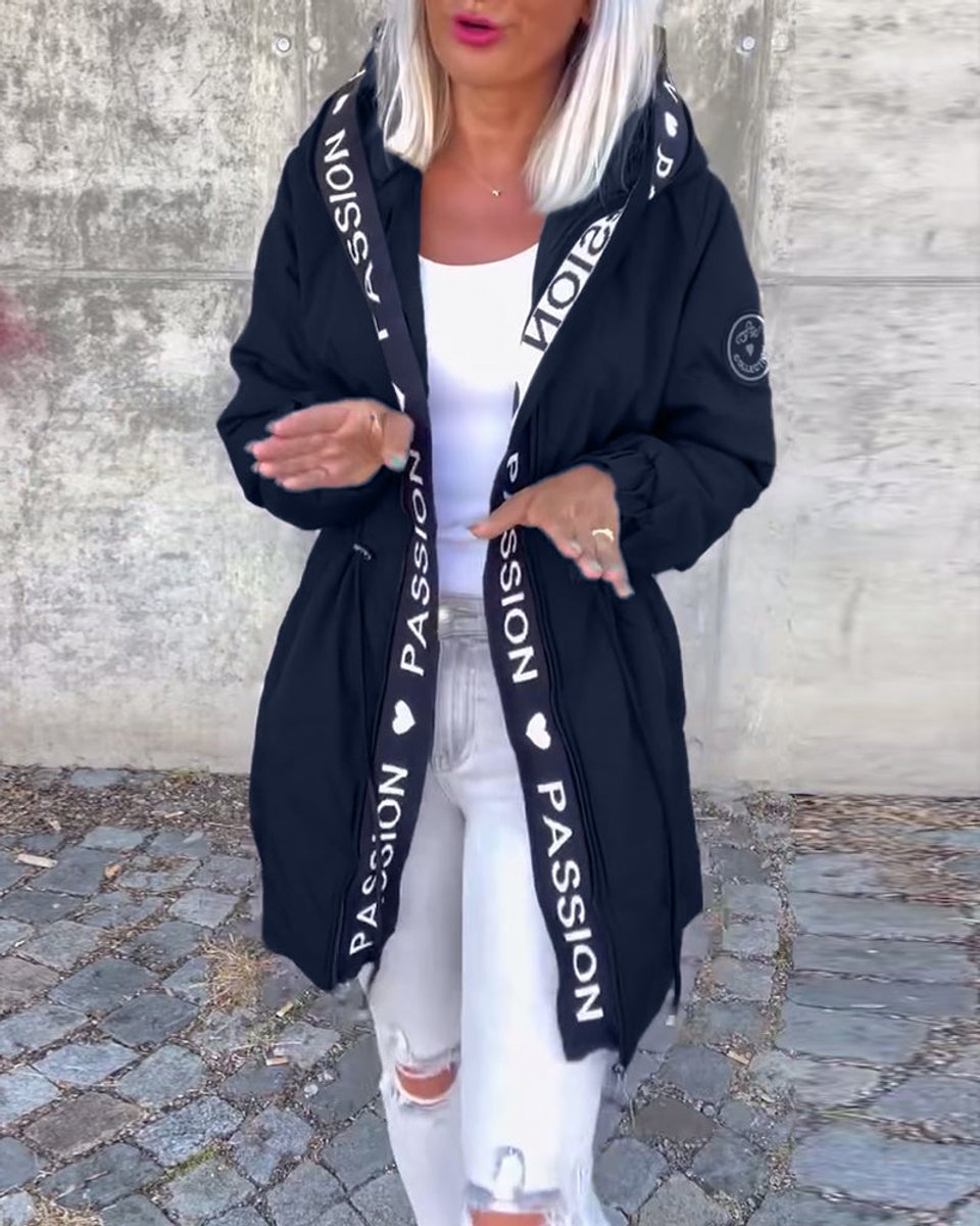 Camila | Midi-Parka mit Kapuze und Kordelzug