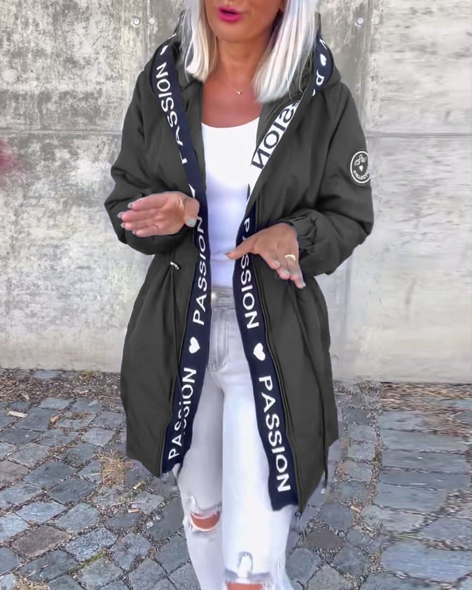 Camila | Midi-Parka mit Kapuze und Kordelzug