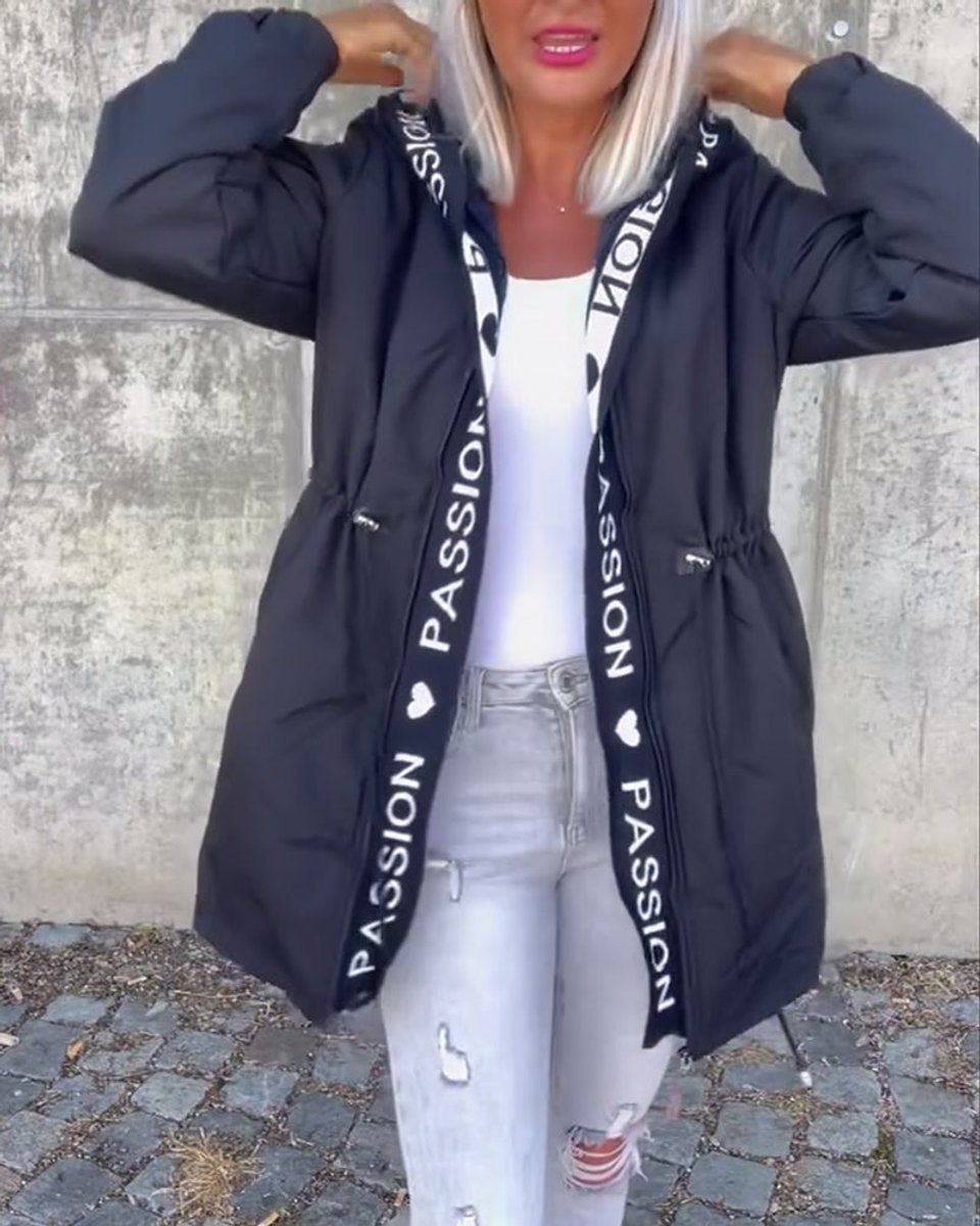 Camila | Midi-Parka mit Kapuze und Kordelzug