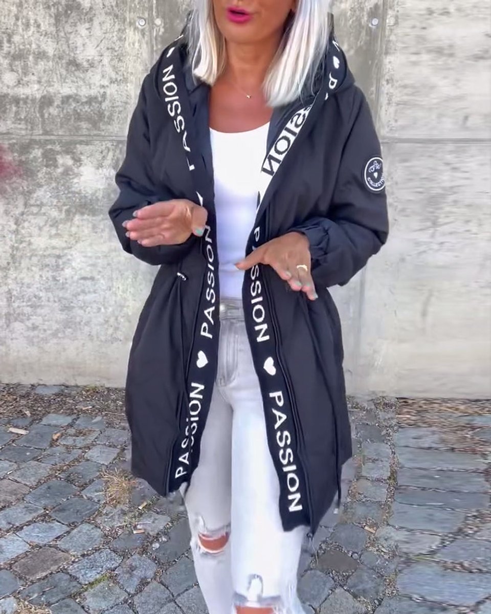 Camila | Midi-Parka mit Kapuze und Kordelzug