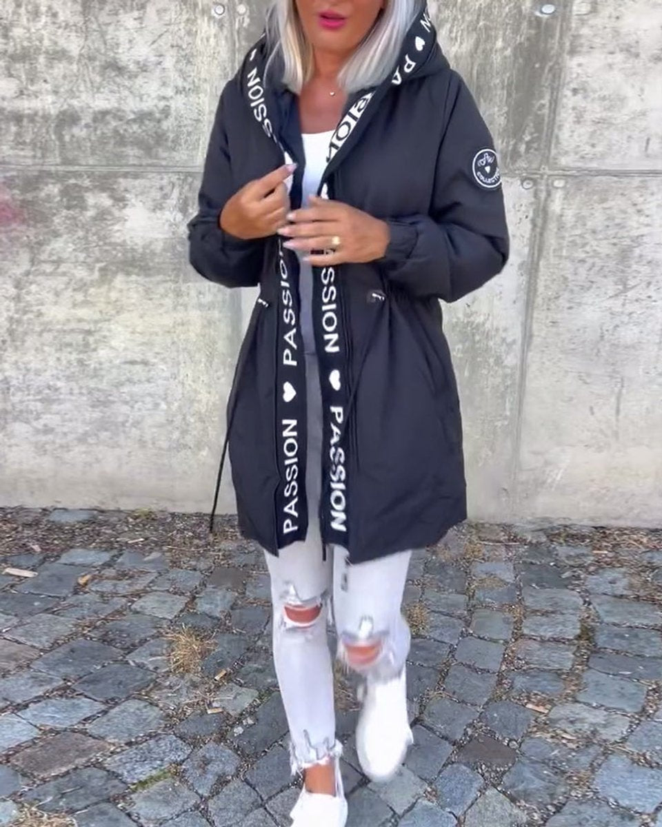Camila | Midi-Parka mit Kapuze und Kordelzug
