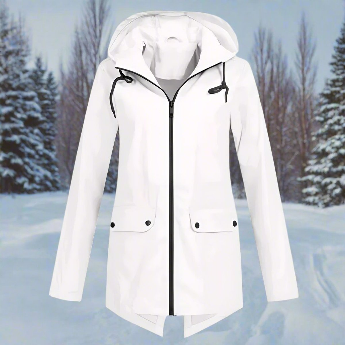 Lorraine | Wasserdichte Langjacke mit Kapuze