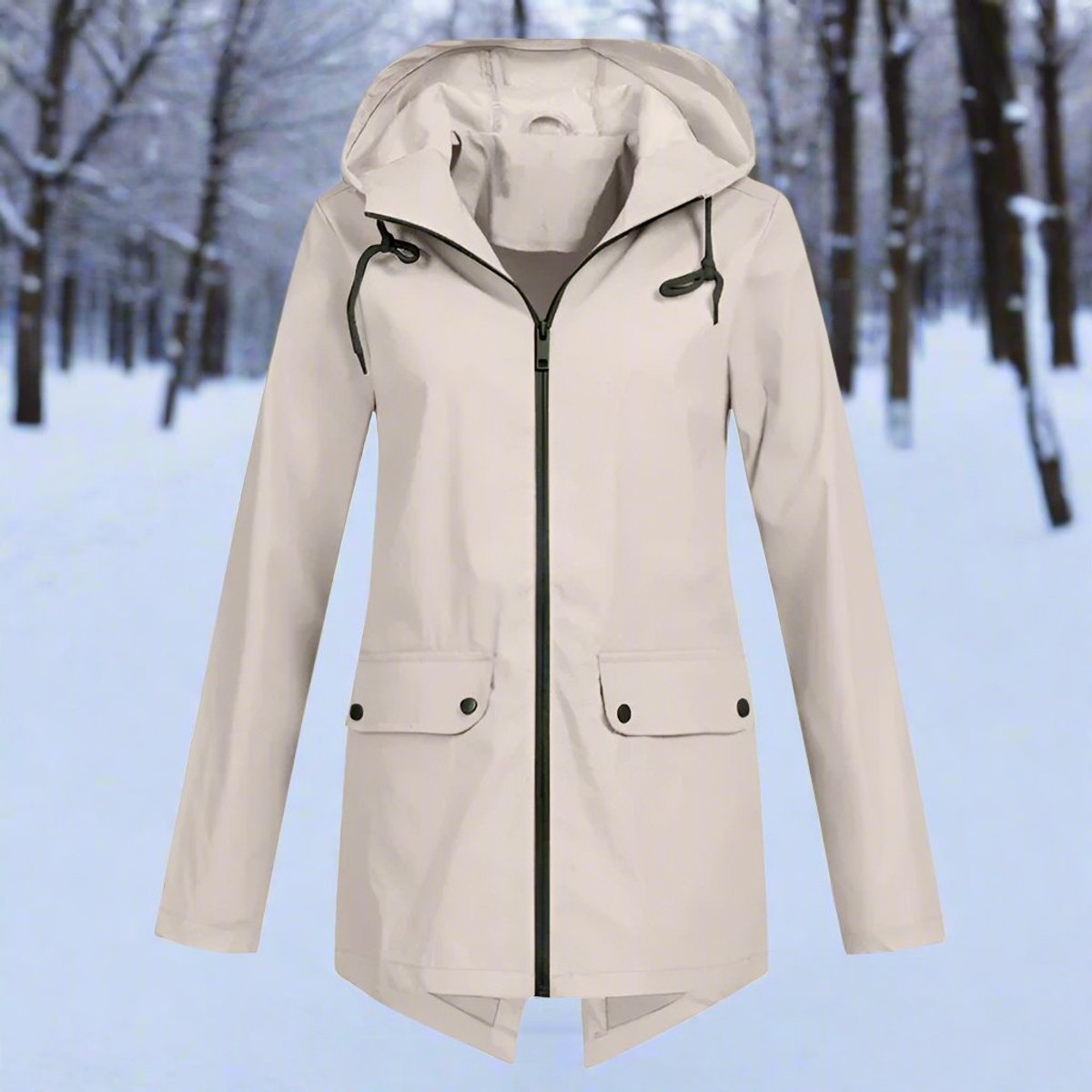 Lorraine | Wasserdichte Langjacke mit Kapuze