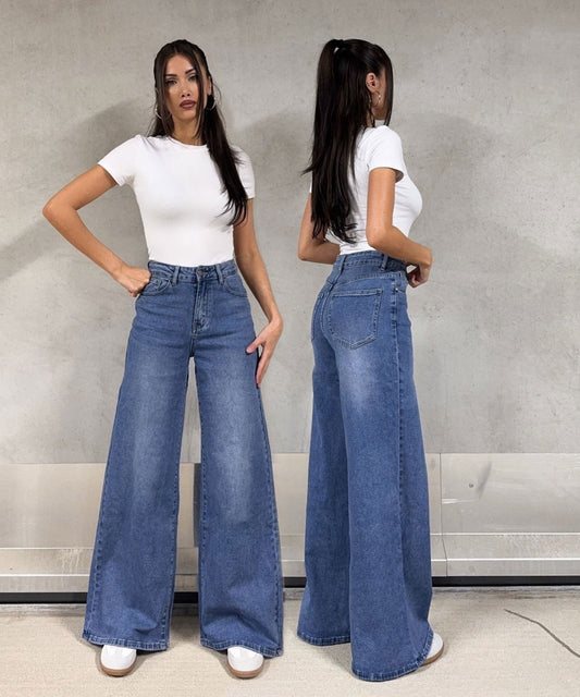 Wide Leg Jeans Damen | Extra Wide Leg Stretch Jeans